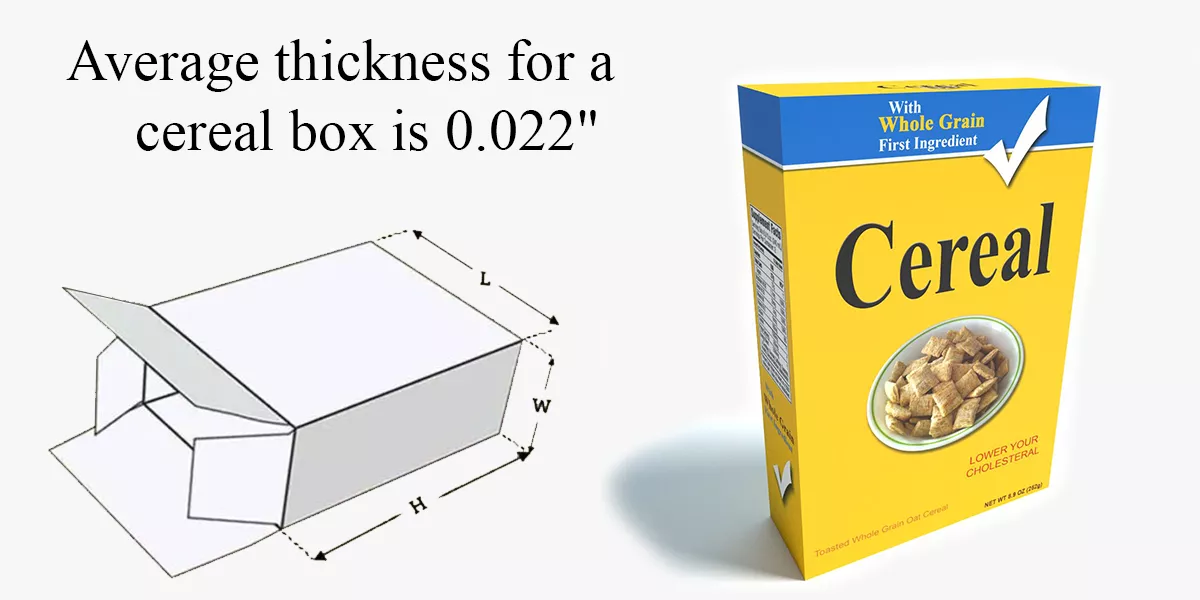 What Is The Thickness Of A Cereal Box